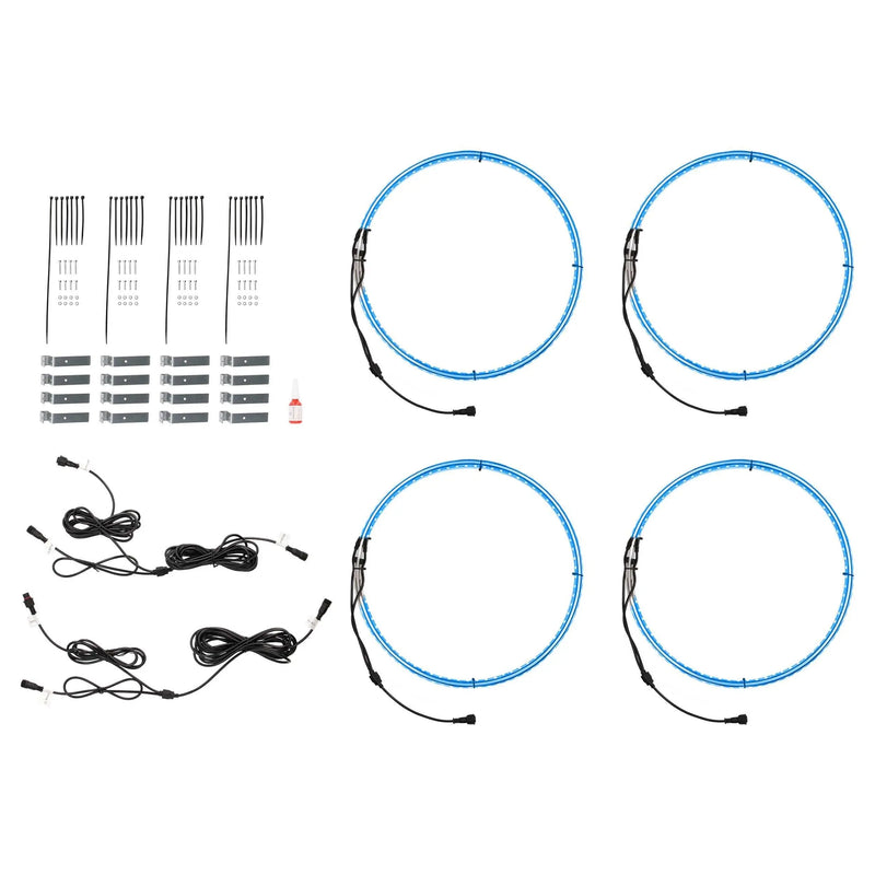 Heise HE-RGBW1-W17 17" LED Wheel Light Set IP68 For RGBW-CB1 and HE-RGBW-CB RGBW Connect Controller with Remote