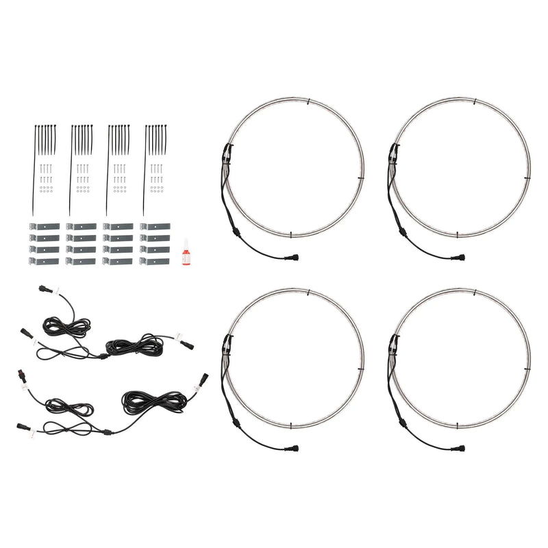 Heise HE-RGBW1-W17 17" LED Wheel Light Set IP68 For RGBW-CB1 and HE-RGBW-CB RGBW Connect Controller with Remote
