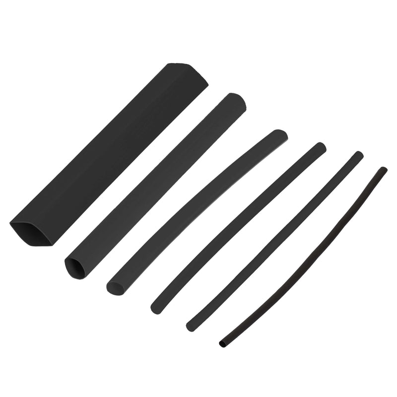 The Install Bay IBHST160B Heat Shrink Tubing Kit 160 Pc 4in 2:1 Assorted Black