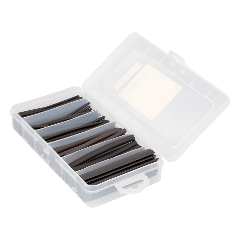 The Install Bay IBHST160B Heat Shrink Tubing Kit 160 Pc 4in 2:1 Assorted Black
