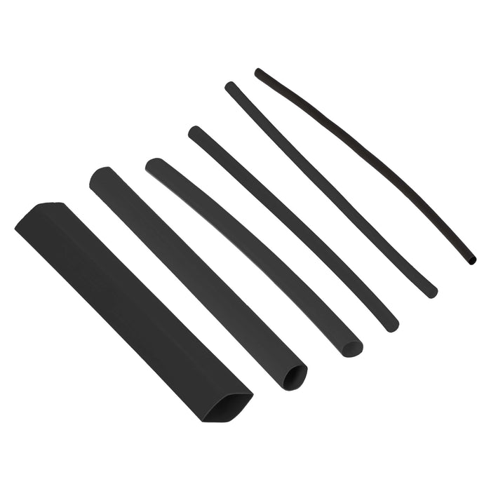 The Install Bay IBHST160B Heat Shrink Tubing Kit 160 Pc 4in 2:1 Assorted Black