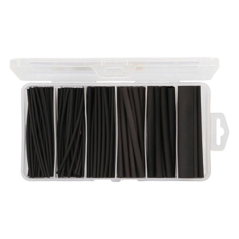 The Install Bay IBHST160B Heat Shrink Tubing Kit 160 Pc 4in 2:1 Assorted Black