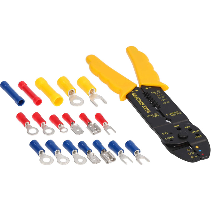 The Install Bay IBK-150 Automotive Car Audio Connector Assorted  Terminal Kit 150 Piece with Crimping Tool