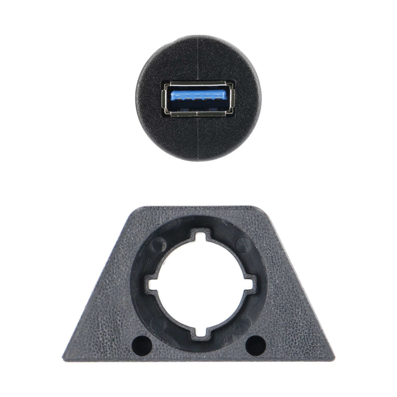 The Install Bay IBR136 USB 3.0 Charge And Data Flush Mount Car Adapter (1 Foot, Black)