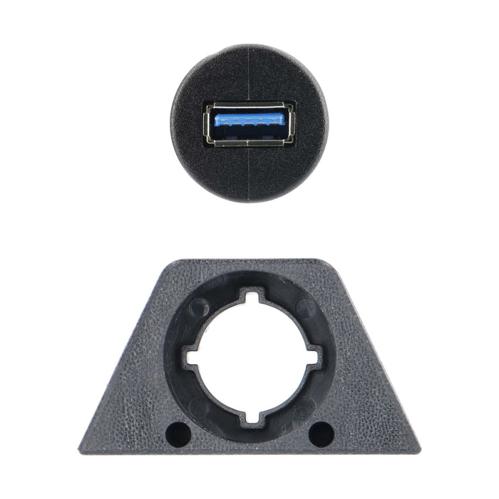 The Install Bay IBR136 USB 3.0 Charge And Data Flush Mount Car Adapter (1 Foot, Black)