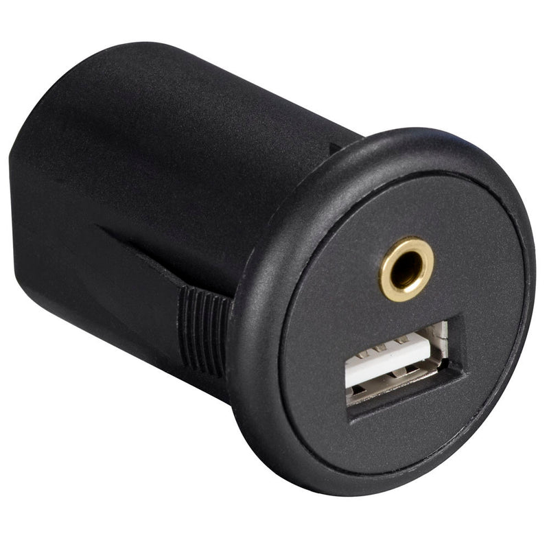 The Install Bay IBR91 Snap-in Extension Cable-USB/3.5MM Ports Round - Retail Pack