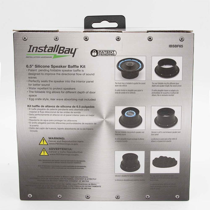 Install Bay IBSBF65 6.5" Foldable Silicone and Foam Speaker Baffle Kit - (1 set)