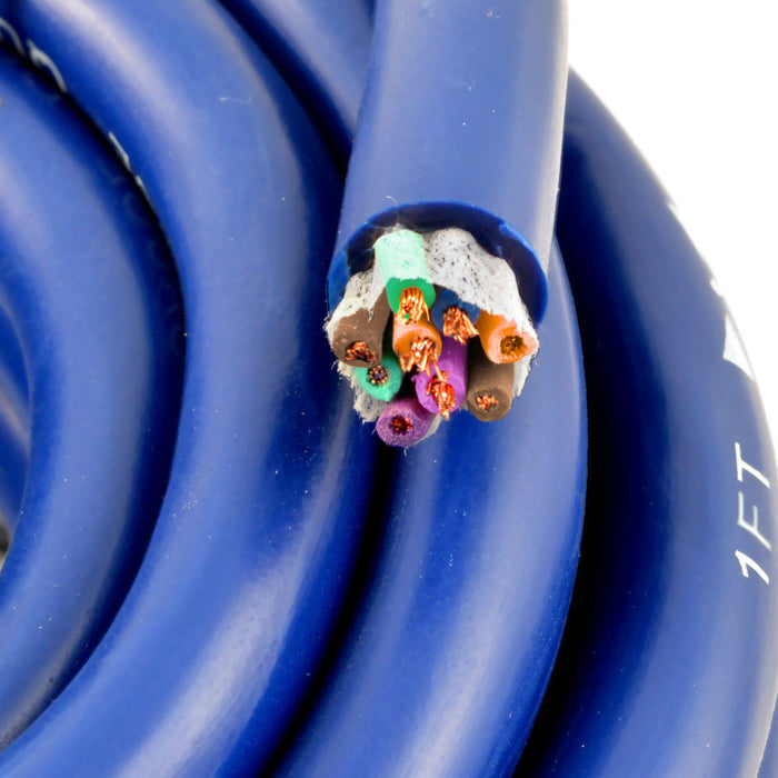 20ft 18 AWG Multi 9 Conductor Blue Speed Wire 18 Gauge CCA Stranded Cable