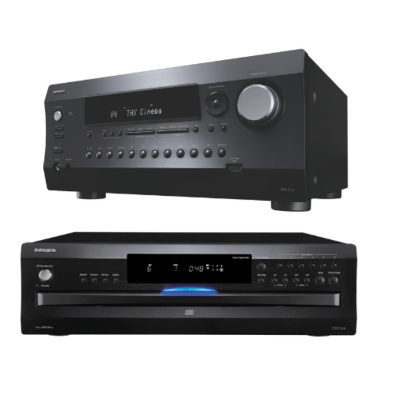 Integra DRX 5.4 9.2-Channel 8K Network Home Theater A/V Receiver and Integra CDC-3.4 Premium 6 Disc CD Carousel Changer Black - (Certified Refurbished)