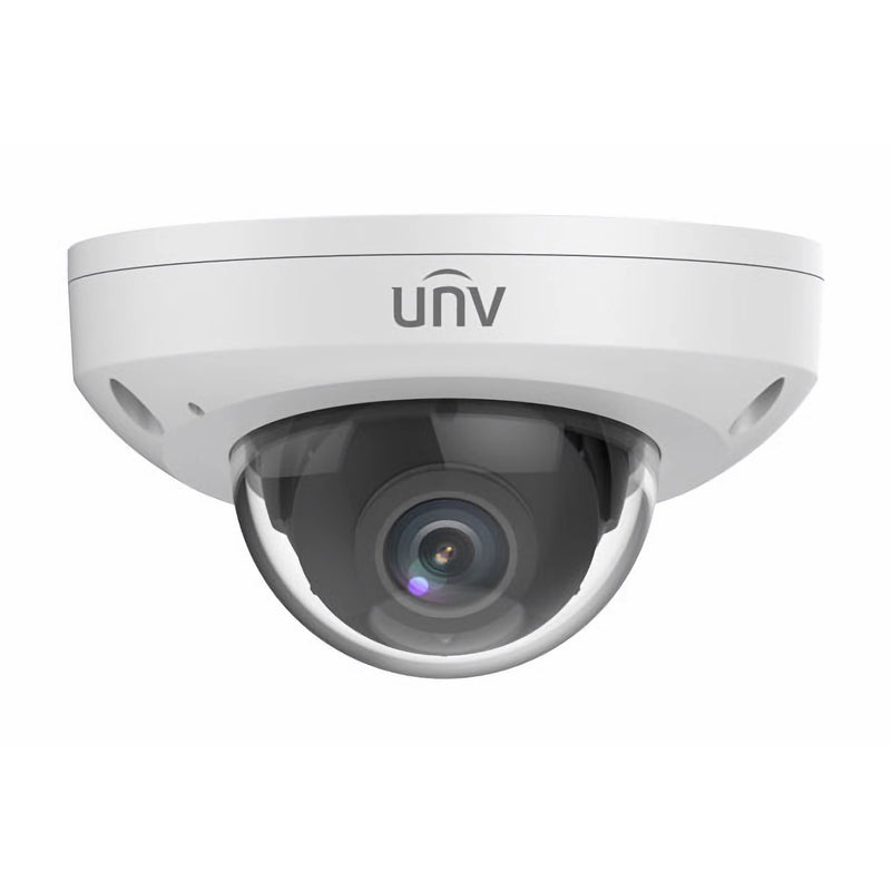Uniview 4MP 2.8mm Fixed Lens IP Network Mini Dome Security Camera with Night Vision - White