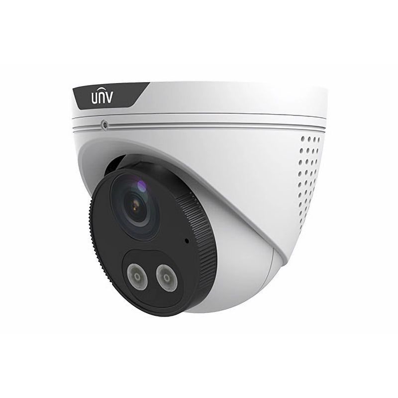 Uniview 4MP HD Dual Light 2.8mm Fixed Eyeball Network Turret Camera - White