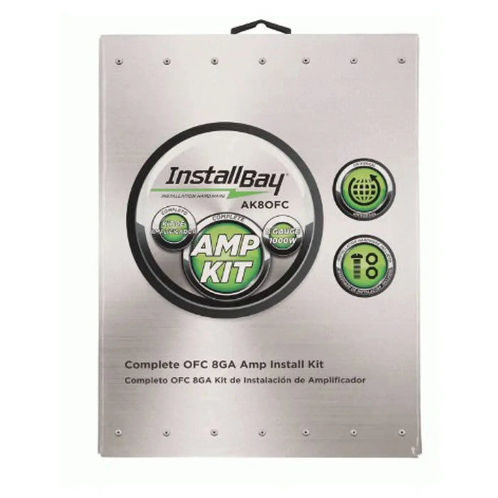 Planet Audio AC1000.2 MOSFET Power Class A/B Car Amplifier and Install Bay AK8OFC 8 Gauge OFC Complete Amplifier Installation Kit