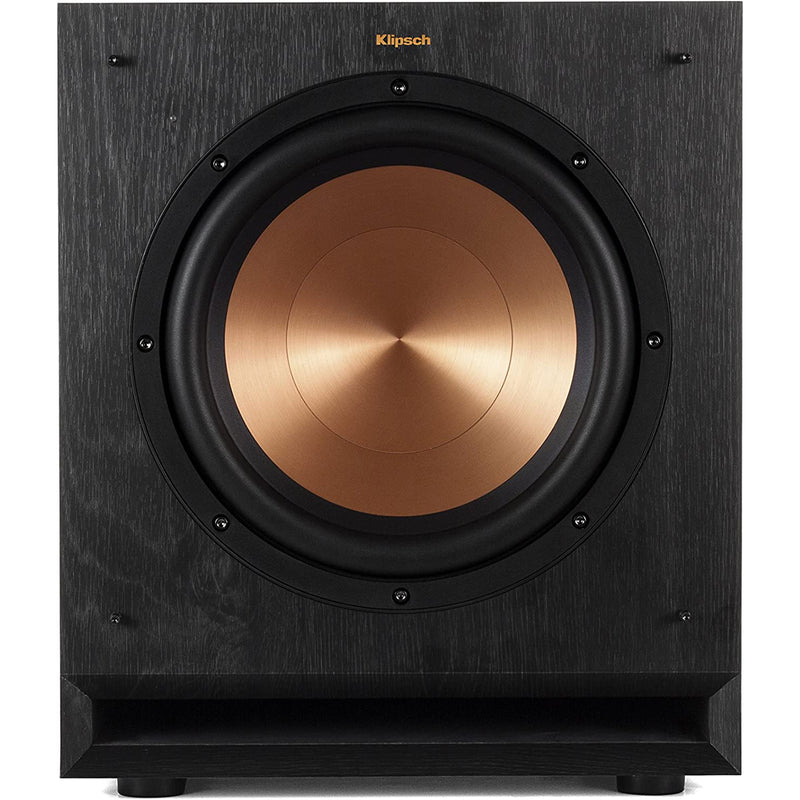 Klipsch SPL-100 Home Audio Powered Subwoofer Class D Amplifier and Klipsch R-40PM (Pair) Powered Bookshelf Speaker with Bluetooth - Black
