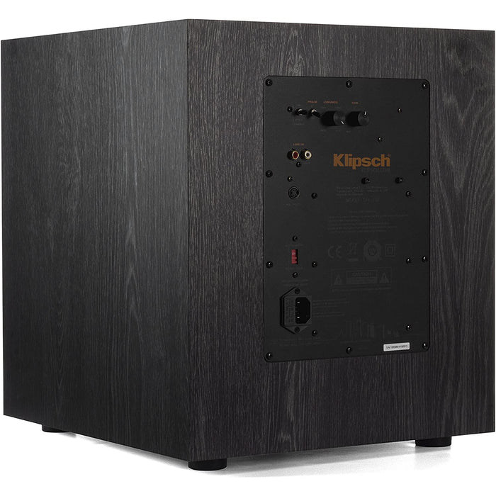 Klipsch SPL-100 Home Audio Powered Subwoofer Class D Amplifier and Klipsch RP-600M II (Pair) Home Audio Bookshelf Speakers - Black