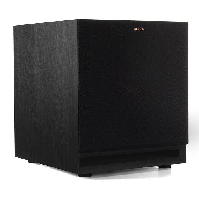 Klipsch SPL-100 Home Audio Powered Subwoofer Class D Amplifier and Klipsch RP-600M II (Pair) Home Audio Bookshelf Speakers - Black