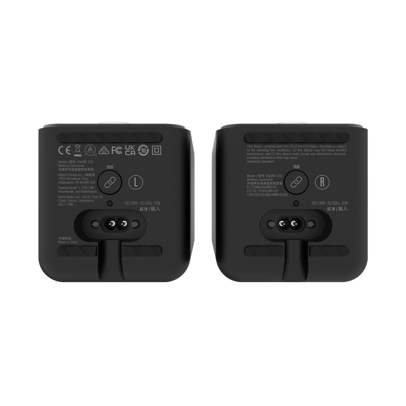 Klipsch Flexus SURR 100 Surround Sound Speakers with Immersive Dolby Atmos Technology - Black
