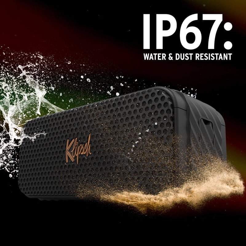 Klipsch Nashville 18W USB-C Portable Bluetooth Speaker Waterproof Wireless Built-In Microphone