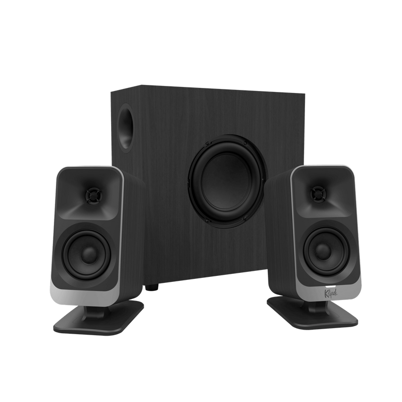 Klipsch ProMedia Lumina 2.1-Channel Computer Speaker System with Bluetooth LED Lighting - Black