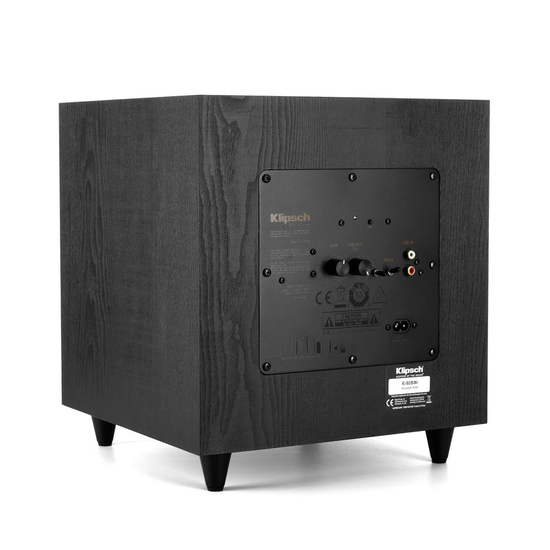 Klipsch R-80SWi 8" 150W Max Power Spun Copper IMG Wireless Subwoofer (Black)