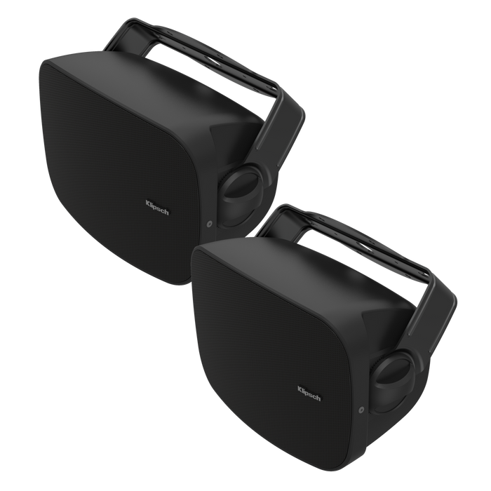 Klipsch RSM-400 All-Weather 160W Full Range 4" Indoor/Outdoor Surface Mount Loudspeaker - Black, Pair