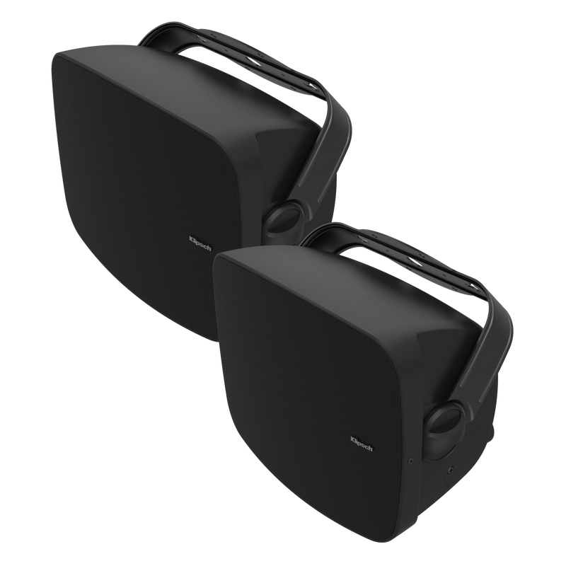 Klipsch RSM-525 All-Weather 260W Full Range 5.25" Indoor/Outdoor Surface Mount Loudspeaker - Black (Pair)