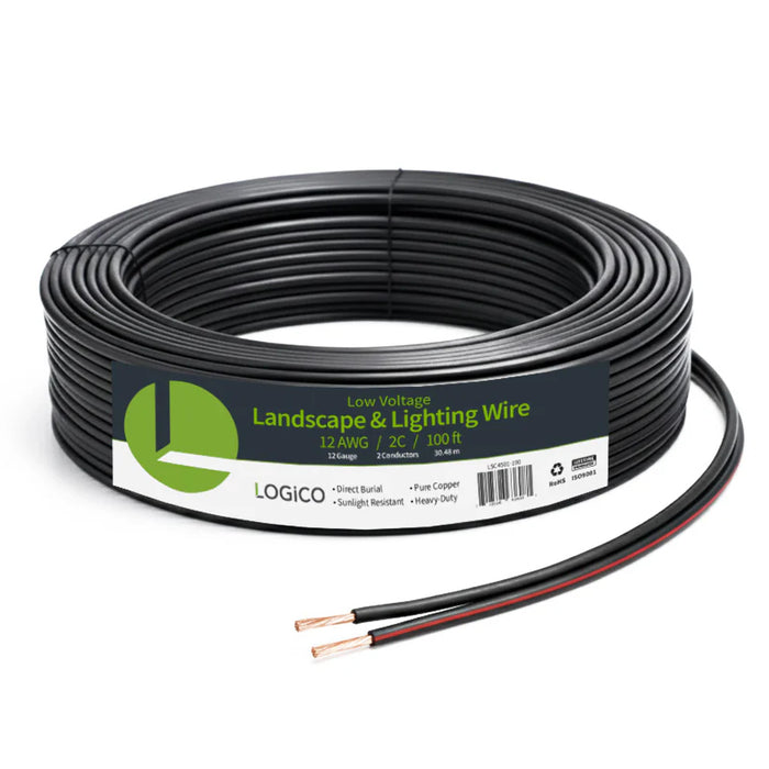 Logico 12 Gauge Outdoor Direct Burial Landscape Lighting / Speaker Cable  OFC 12/2