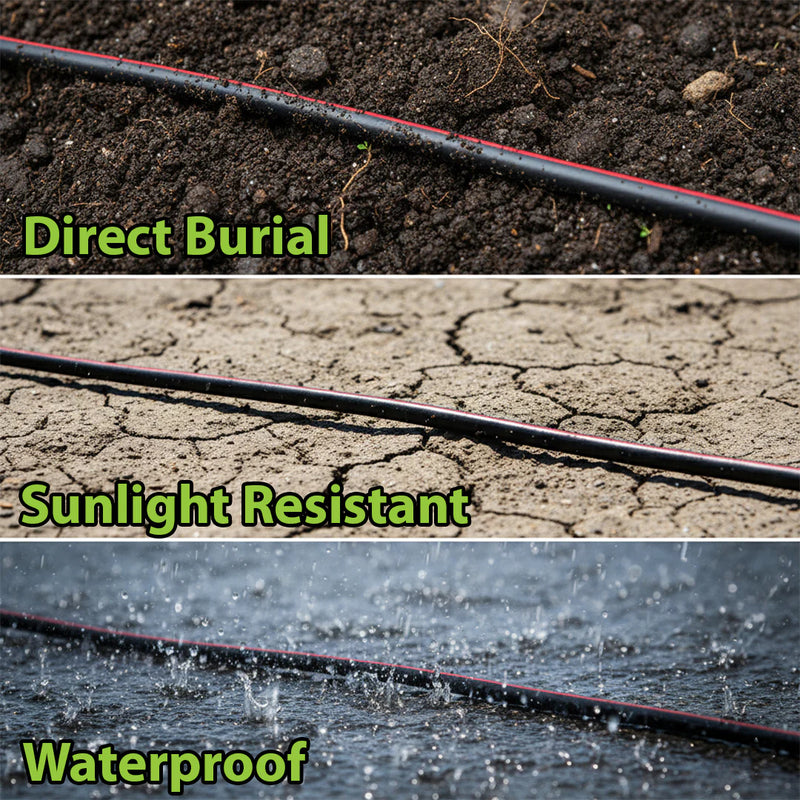 Logico 10 Gauge Outdoor Direct Burial Landscape Lighting / Speaker Cable  OFC 10/2