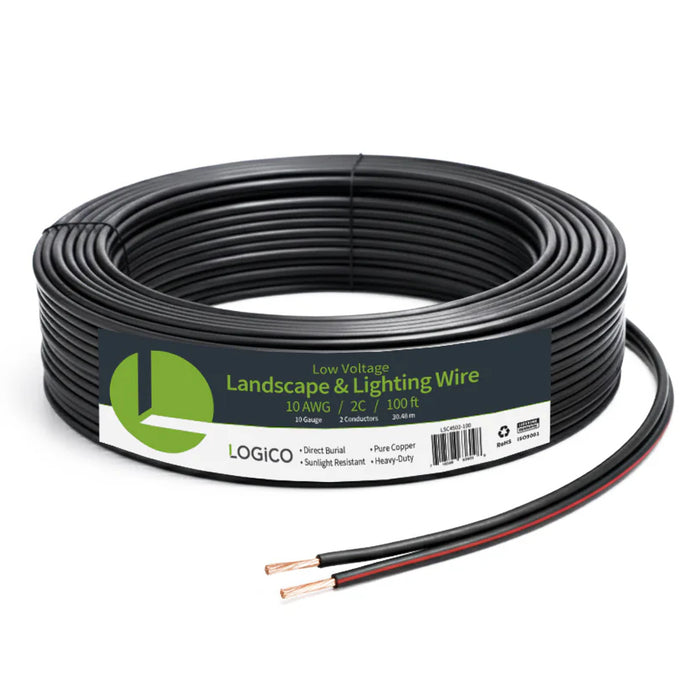 Logico 10 Gauge Outdoor Direct Burial Landscape Lighting / Speaker Cable  OFC 10/2