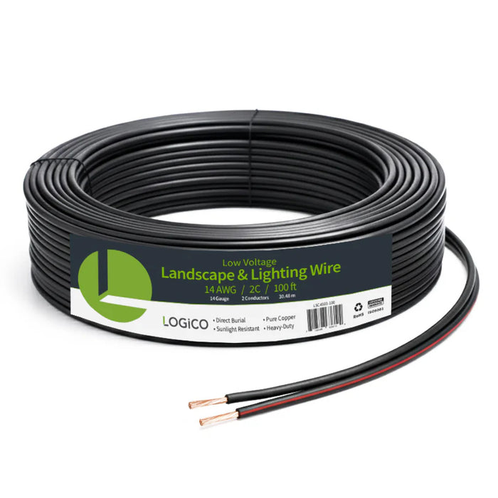Logico 14 Gauge Outdoor Direct Burial Landscape Lighting / Speaker Cable  OFC 14/2