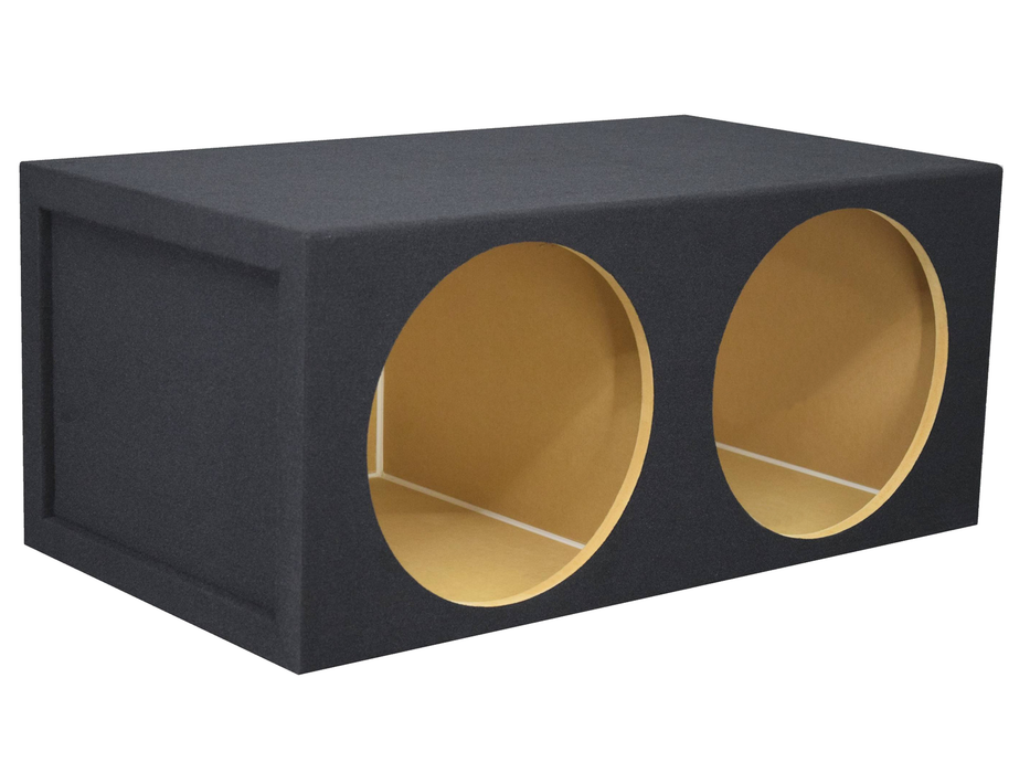 JCPower M3-212SS Dual Sealed 12” Subwoofer Box Carpet for Immersive Powerful Sound