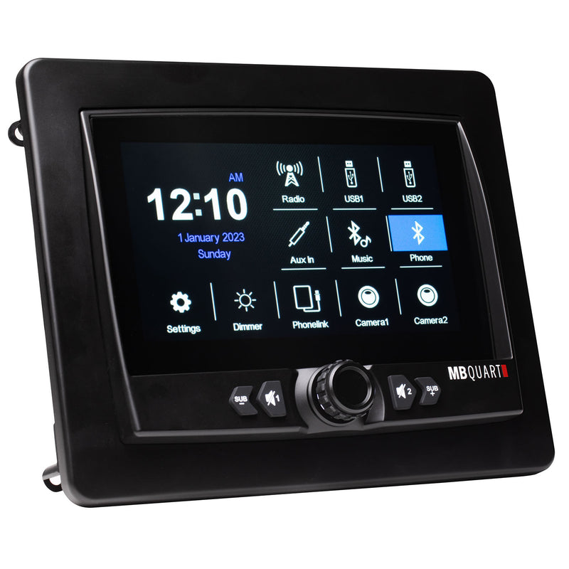 MB Quart GMR-7V1.2 7" Marine Digital Media Source Unit with Wireless Apple CarPlay & Android Auto Bluetooth