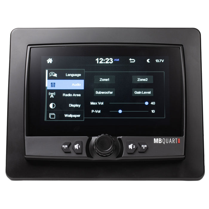 MB Quart GMR-7V1.2 7" Marine Digital Media Source Unit with Wireless Apple CarPlay & Android Auto Bluetooth