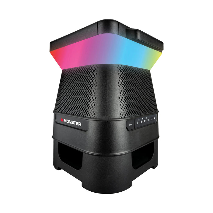 Monster Solar X Solar Powered Portable Bluetooth Speaker with 360 Degree Sound LED Lights