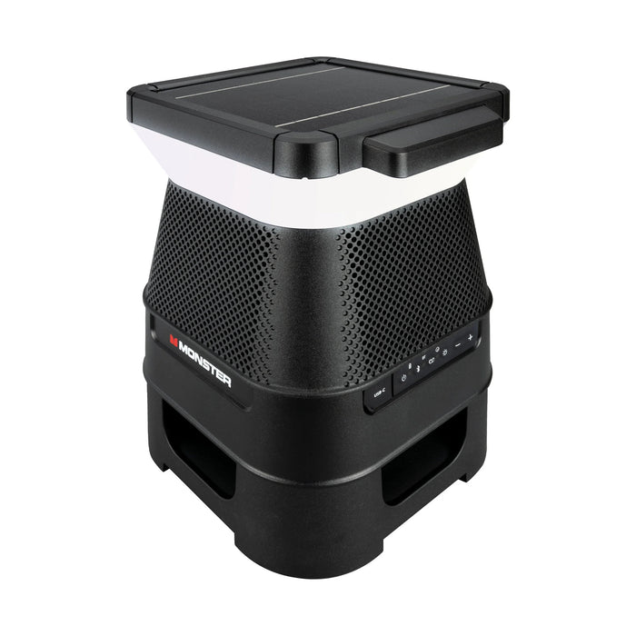 Monster Solar X Solar Powered Portable Bluetooth Speaker with 360 Degree Sound LED Lights