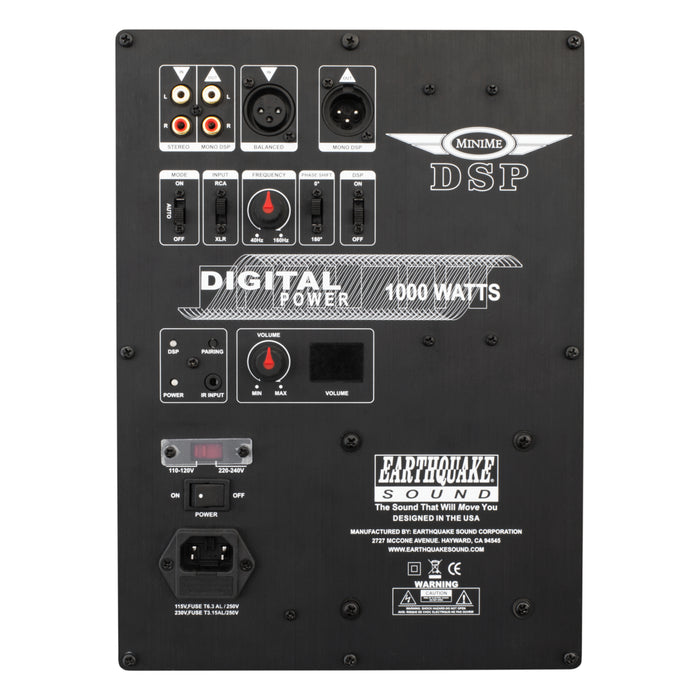 Earthquake Sound MiniMe DSP P-15 Compact Powered Subwoofer 15" 1000W DSP Control and SLAPS Passive Radiator Technology