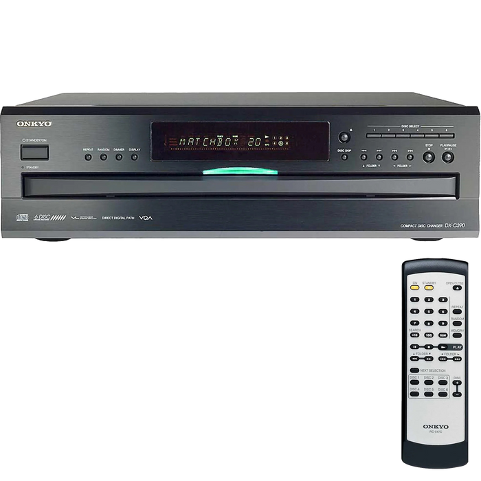 Onkyo DX-C390 6-Disc Carousel CD Changer CD Player Black - Refurbished