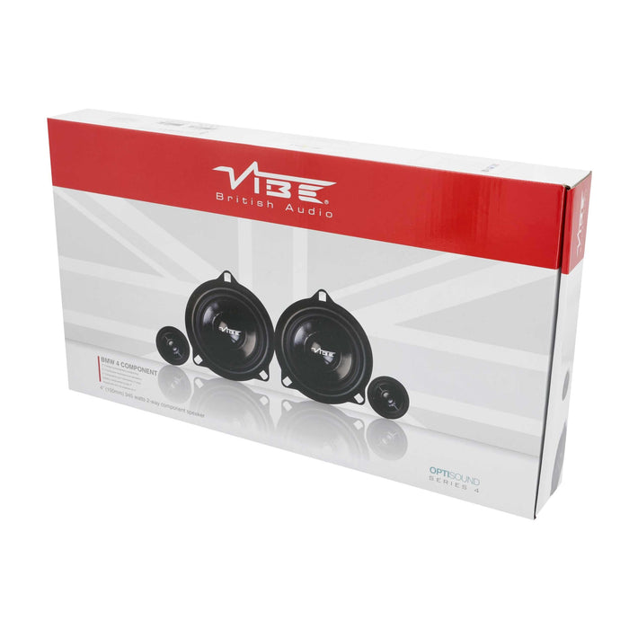 Vibe OS-BMW4V4 4" Plug-N-Play Front Door Speaker Set 4 ohms for Select BMW (Pair)