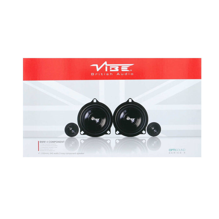 Vibe OS-BMW4V4 4" Plug-N-Play Front Door Speaker Set 4 ohms for Select BMW (Pair)