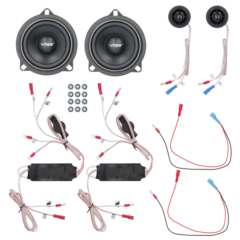 Vibe OS-BMW4V4 4" Plug-N-Play Front Door Speaker Set 4 ohms for Select BMW (Pair)