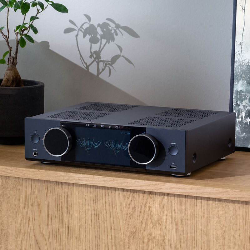 Onkyo Muse Y-40 Network Integrated Amplifier 150W Hi-Fi Stereo Amp w/ DAC Wi‑Fi Bluetooth AirPlay 2 & Chromecast - Black