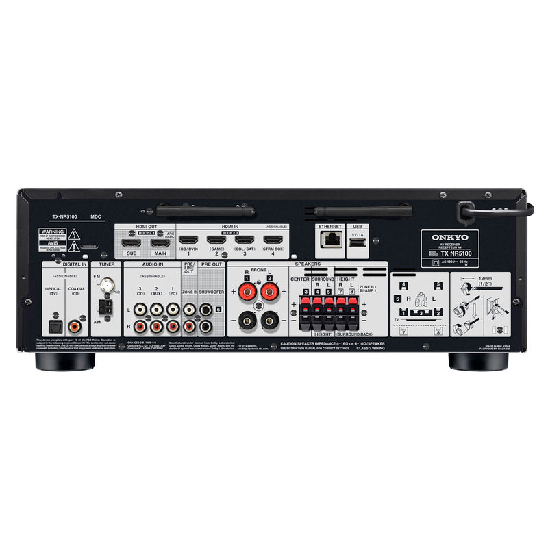 Onkyo TX-NR5100 7.2-Channel 8K AV Receiver with Dolby Atmos Alexa Compatible