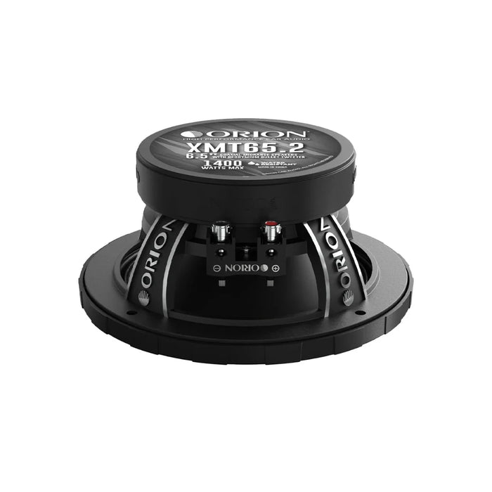 Orion XMT65.2 6.5” 350W RMS 2 Ohm Water-Resistant Midrange Coaxial Speakers W/ Grills (Pair)