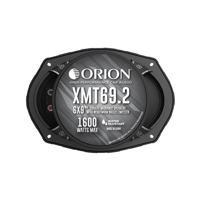 Orion XMT69.2 6x9” 400W RMS 2 Ohm Water-Resistant Midrange Coaxial Speakers W/ Grills (Pair)