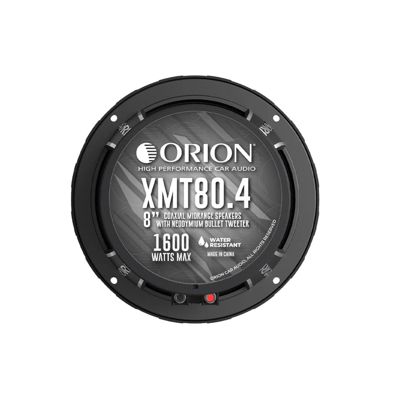 Orion XMT80.4 8” 400W RMS 4 Ohm Water-Resistant Midrange Coaxial Speakers W/ Grills (Pair)