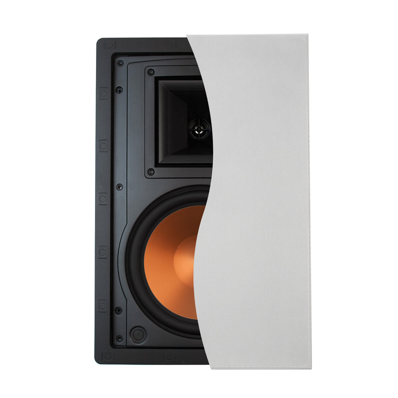 Klipsch R-5800-W II 8-inch 200W Peak Power In-Wall Speakers, White (Pair)