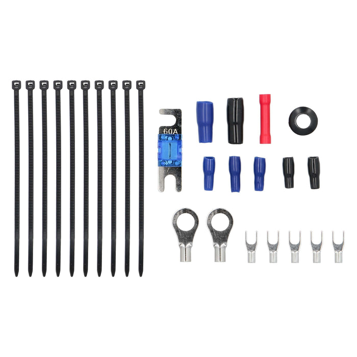 Raptor R2AK8 8 Gauge Power Amp Kit with RCA for Up to 600 Watt Systems