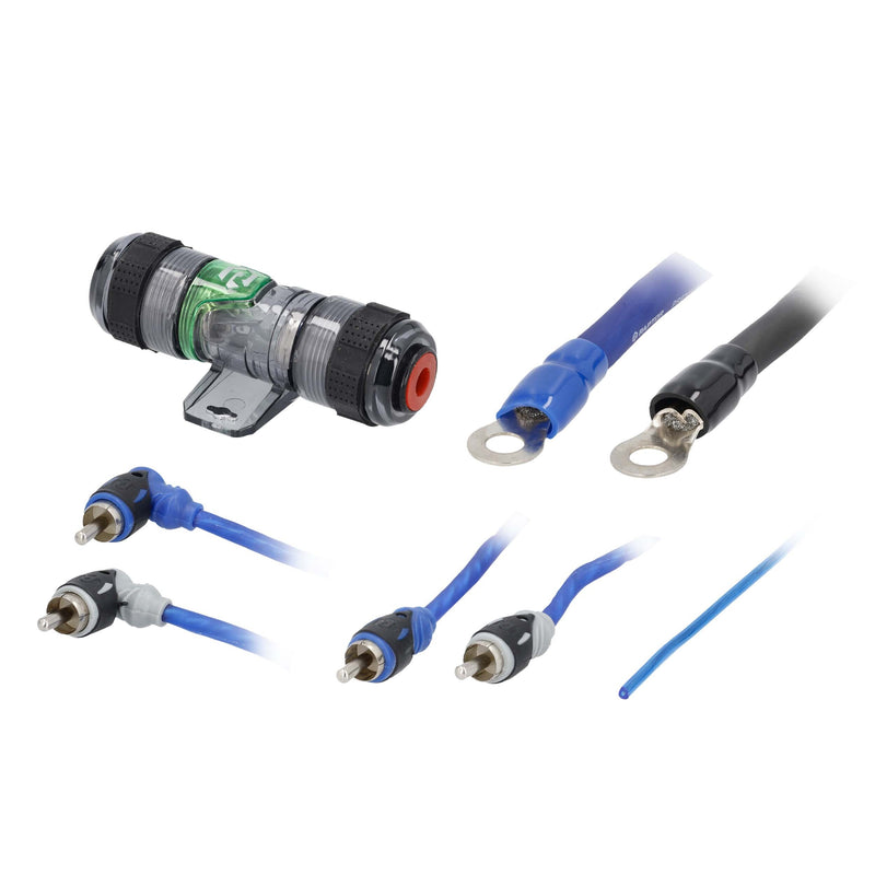 Raptor R4A8 MID SERIES 360W 8 AWG Amp Kit Spec Copper Clad Aluminum with RCA Cable