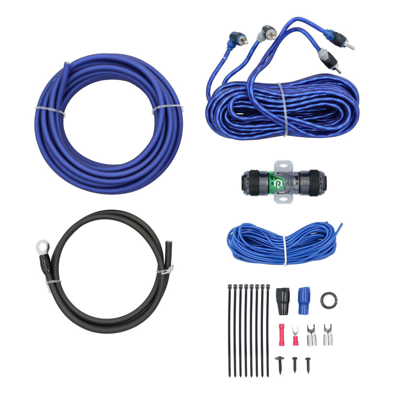 Raptor R4A8 MID SERIES 360W 8 AWG Amp Kit Spec Copper Clad Aluminum with RCA Cable