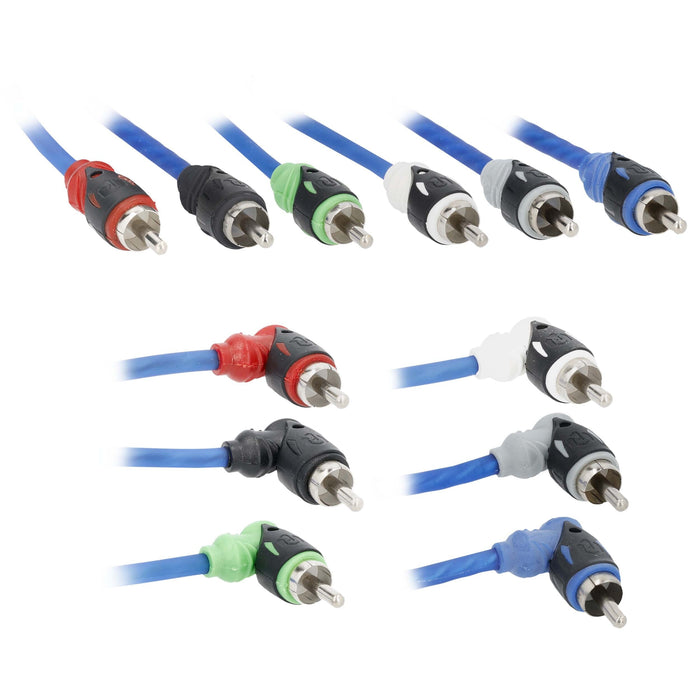 Raptor R4R176 Mid Series 17' 6-Channel Dual Twist RCA Cable Flexible Construction