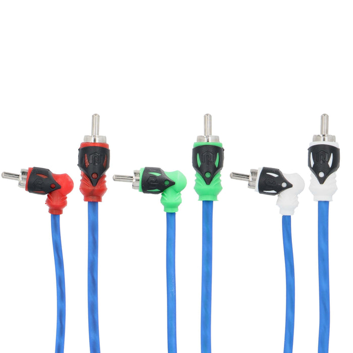 Raptor R4R176 Mid Series 17' 6-Channel Dual Twist RCA Cable Flexible Construction